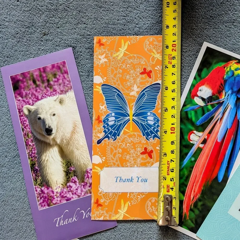 Colorful Animal Themed Greeting Cards - Set Of 5 plus Envelopes